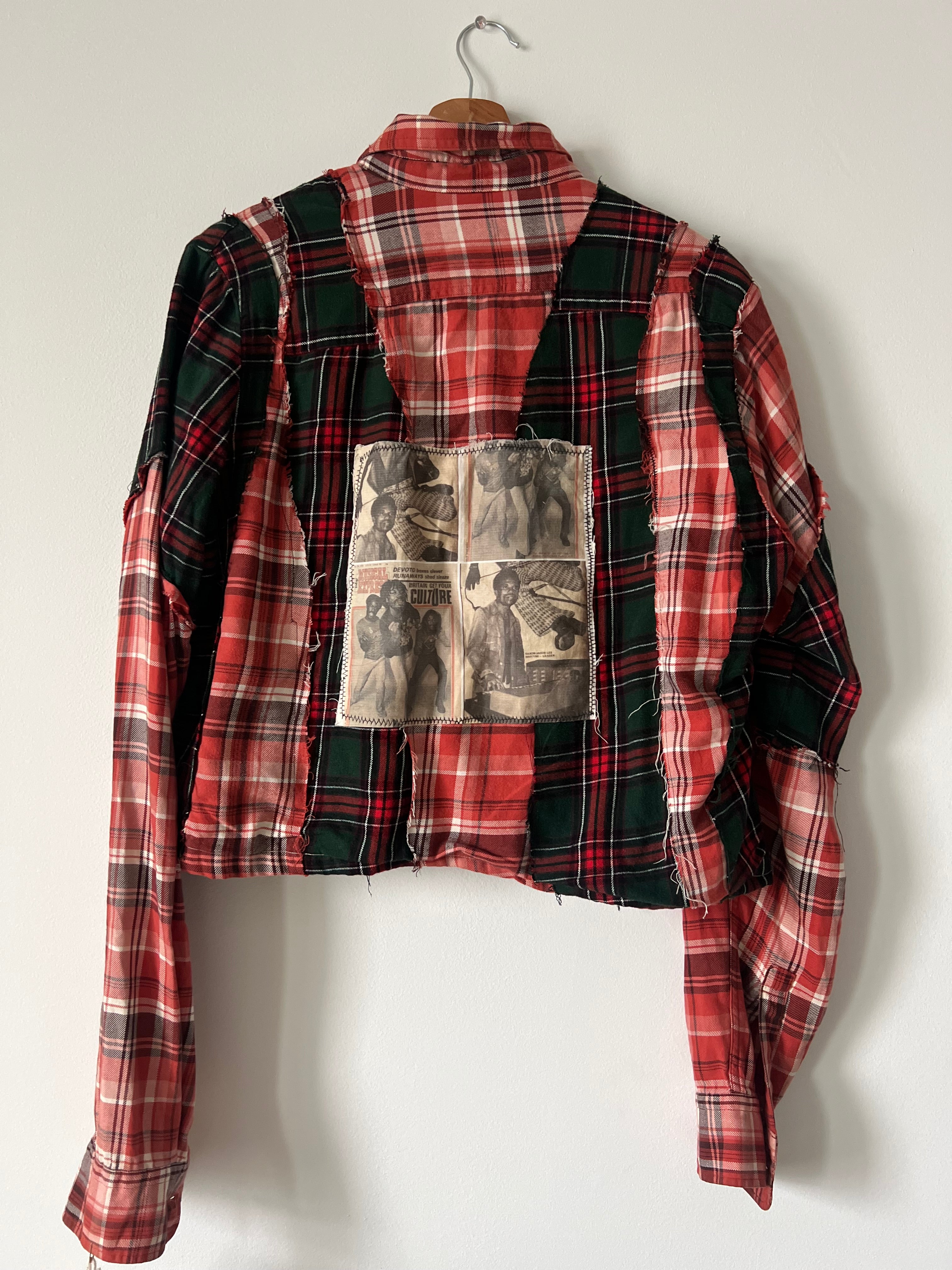 Multi-Patch Photo Flannel Button Up